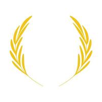 Classical victory laurel wreath with long oval leaves vector