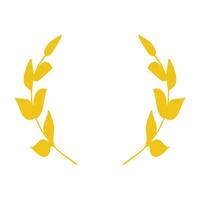Classical winner wreath with big pointed leaves vector