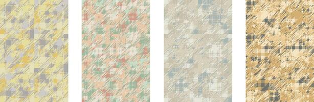Set abstract vector backgrounds. Grunge texture seamless patterns.