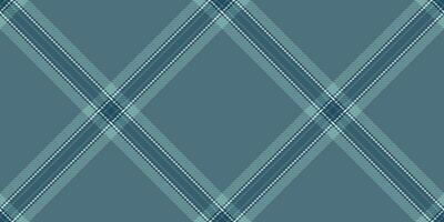 Drapery check vector background, performance seamless tartan texture. Hunter plaid pattern fabric textile in cyan and pastel colors.