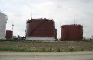 Storage tanks for petroleum products photo