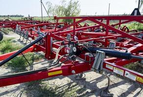 Soil disintegrator, deep loosener on the trailer. photo