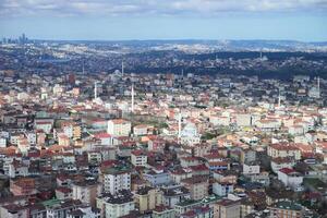 Arial View of Istanbul residential buildings photo