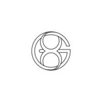Alphabet letters Initials Monogram logo GX, XG, X and G vector