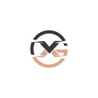 Alphabet letters Initials Monogram logo GX, XG, X and G vector
