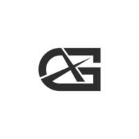 Alphabet letters Initials Monogram logo GX, XG, X and G vector