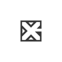 alfabeto letras iniciales monograma logo gx, xg, X y sol vector