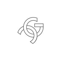 Alphabet letters Initials Monogram logo GX, XG, X and G vector