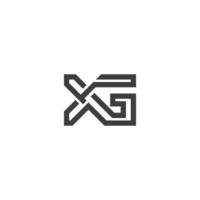 Alphabet letters Initials Monogram logo GX, XG, X and G vector