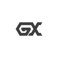 Alphabet Initials logo GX, XG, X and G vector