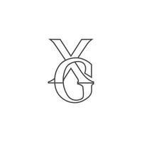 Alphabet Initials logo GX, XG, X and G vector