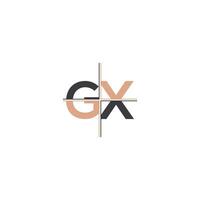 Alphabet Initials logo GX, XG, X and G vector