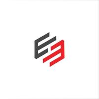 Initial letter ee logo or e logo vector design template