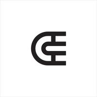 Initial letter  CE or EC logo vector logo design