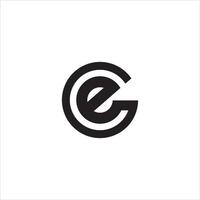 Initial letter  CE or EC logo vector logo design