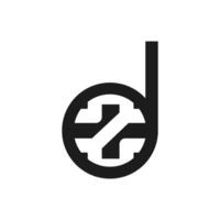 Creative abstract letter zd logo design. Linked letter dz logo design. vector