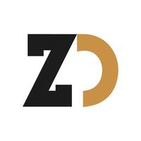 Creative abstract letter zd logo design. Linked letter dz logo design. vector