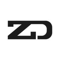 Creative abstract letter zd logo design. Linked letter dz logo design. vector