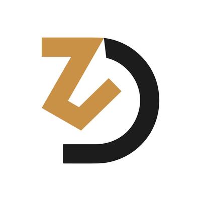 Creative abstract letter zd logo design. Linked letter dz logo design.