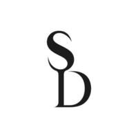 Initial letter ds logo or sd logo vector design template