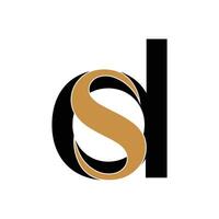 Initial letter ds logo or sd logo vector design template