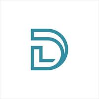 Initial letter dl or ld logo design template.dl and ld letter logo design vector