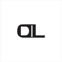 Initial letter dl or ld logo design template.dl and ld letter logo design vector