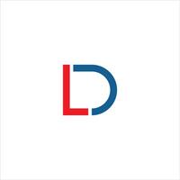 Initial letter dl or ld logo design template.dl and ld letter logo design vector