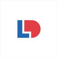 Initial letter dl or ld logo design template.dl and ld letter logo design vector