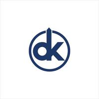 dk y kd letra logo diseño.dk,kd inicial establecido alfabeto icono logo diseño vector