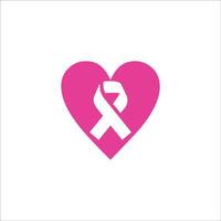 vector imagen de icono rosado cinta. cáncer conciencia diseño