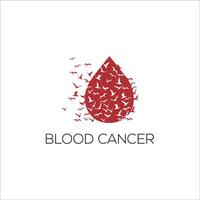 cancer vector icon design Template. Blood Cancer logo design.