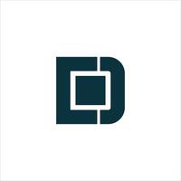 initial logo cd, dc, d inside c rounded letter negative space logo vector