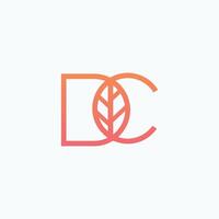 initial logo cd, dc, d inside c rounded letter negative space logo vector