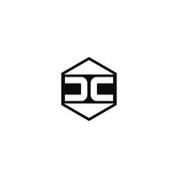 initial logo cd, dc, d inside c rounded letter negative space logo vector
