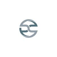 initial logo cd, dc, d inside c rounded letter negative space logo vector