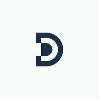 initial logo cd, dc, d inside c rounded letter negative space logo vector