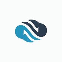 plantilla de diseño de logotipo de nube vector