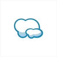 plantilla de diseño de logotipo de nube vector