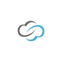 plantilla de diseño de logotipo de nube vector