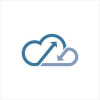 plantilla de diseño de logotipo de nube vector