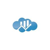 plantilla de diseño de logotipo de nube vector