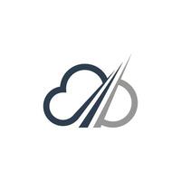 plantilla de diseño de logotipo de nube vector