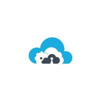 plantilla de diseño de logotipo de nube vector