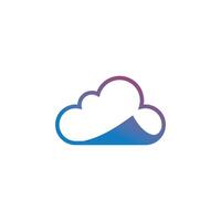 plantilla de diseño de logotipo de nube vector