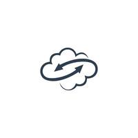 plantilla de diseño de logotipo de nube vector