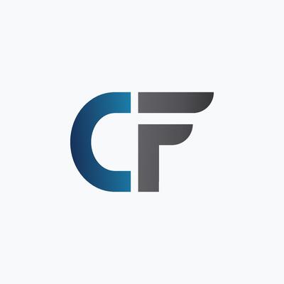 Initial letter fc or cf logo vector design template