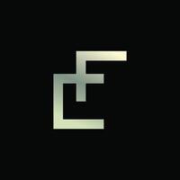 Initial letter fc or cf logo vector design template