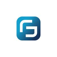 Initial letter fc or cf logo vector design template
