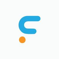 Initial letter fc or cf logo vector design template